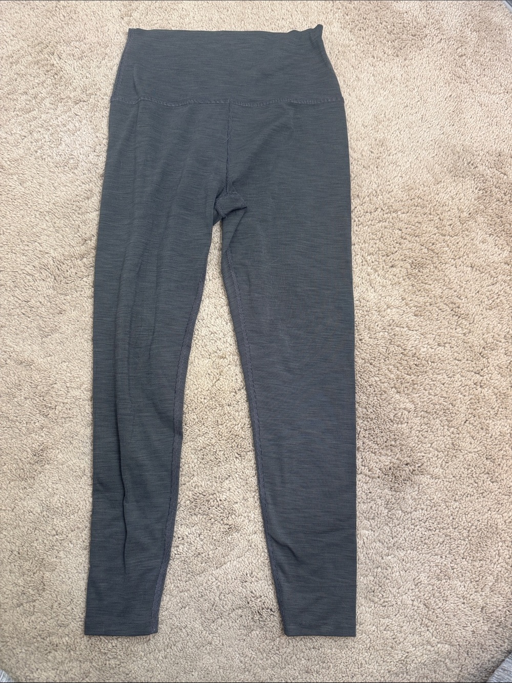 Beyond Yoga Heather Rib High Waisted Midi Legging Smoke Grey Large - Picture 4 of 7